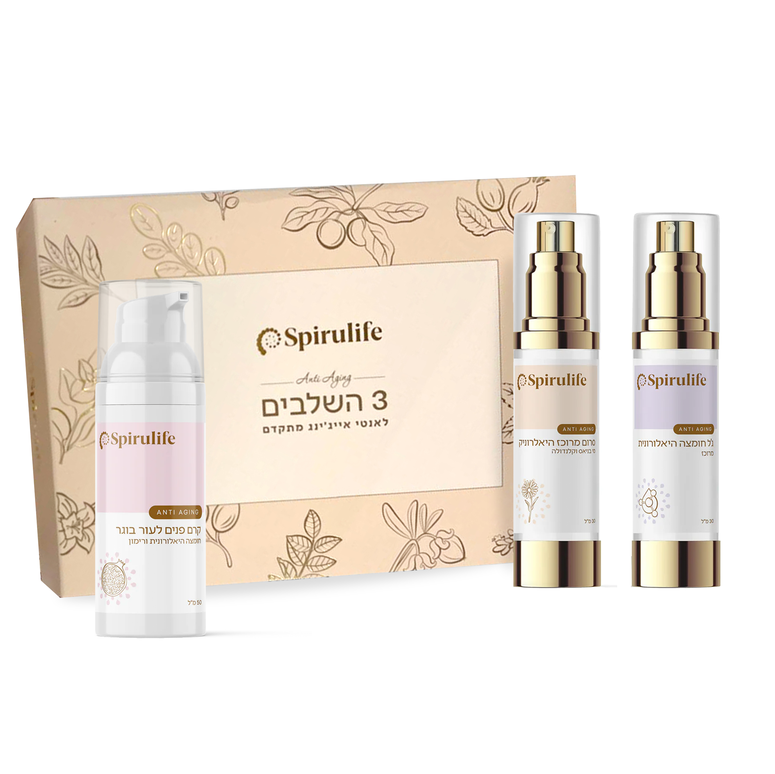ערכת 3 השלבים | אנטי אייג'ינג והזנת העור