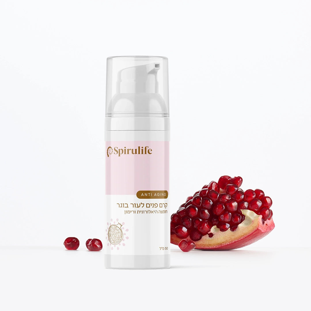 קרם פנים לעור בוגר | חומצה היאלורונית ורימון