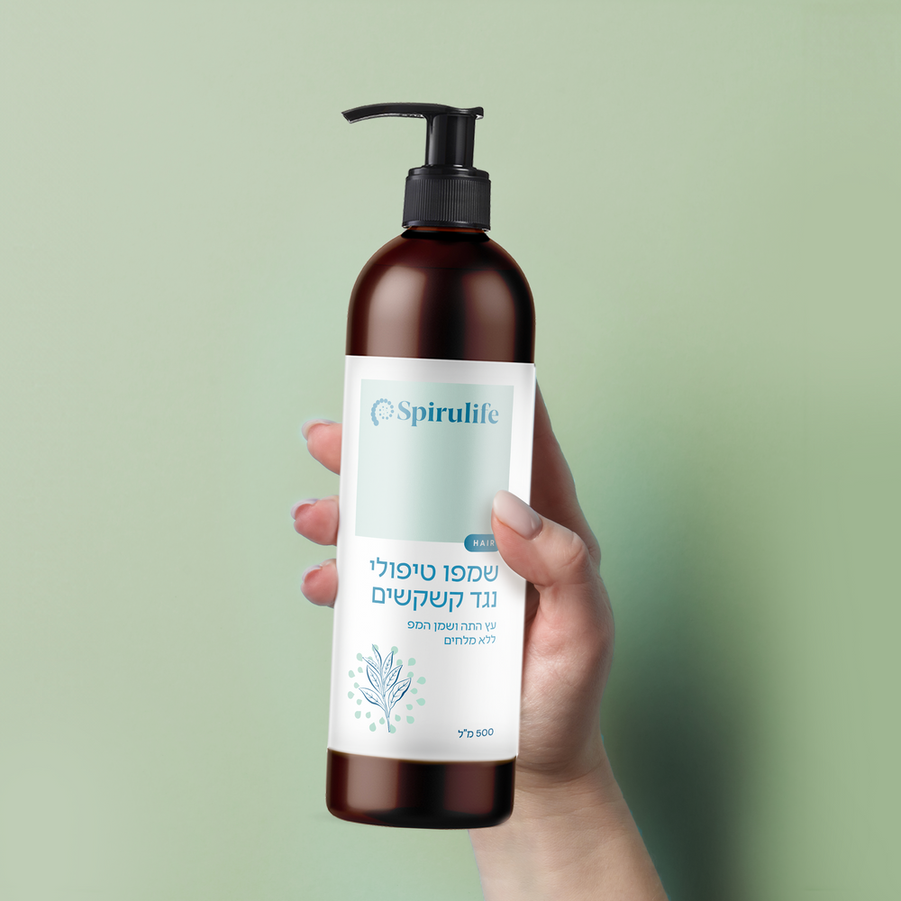 שמפו טיפולי נגד קשקשים | עץ התה ושמן המפ