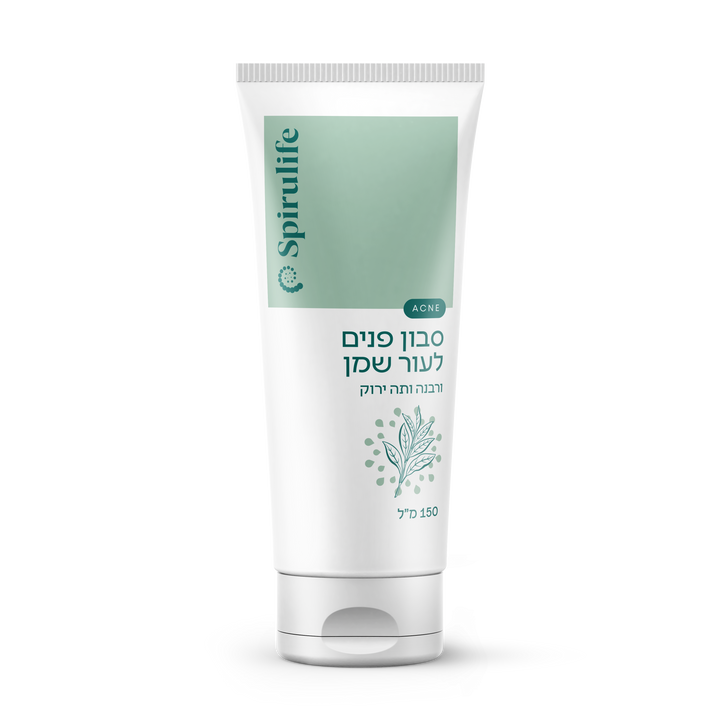 סבון פנים לעור שמן | ורבנה ותה ירוק | שפופרת