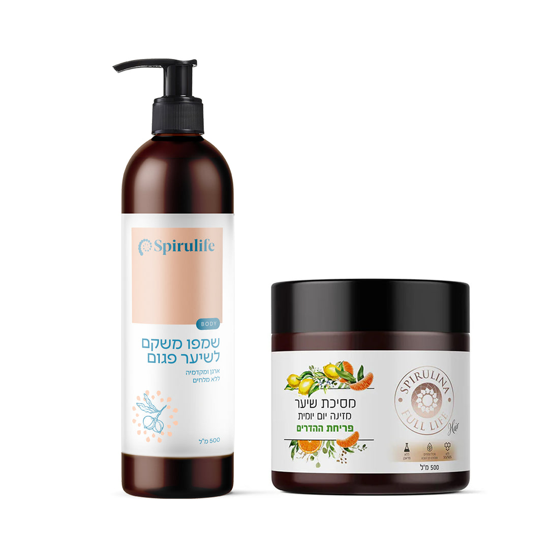 הצמד לטיפוח השיער | שמפו משקם ומסיכת שיער