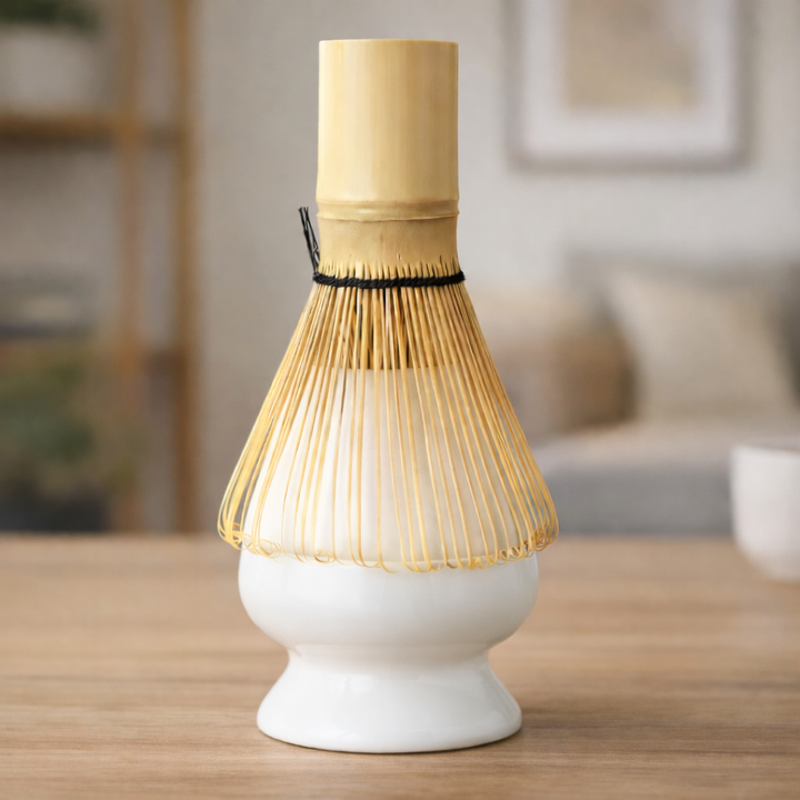 ערכה להכנת תה מאצ׳ה | וויסק, כפית ומעמד