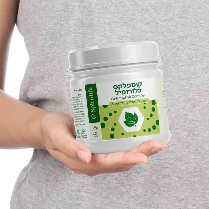 קומפלקס כלורופיל וסיבים פרה ביוטיים | אבקה