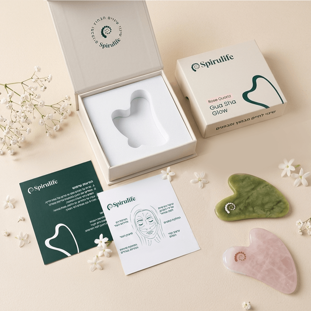 אבן גוואשה רוז קוורץ | Rose Quartz Gua Sha