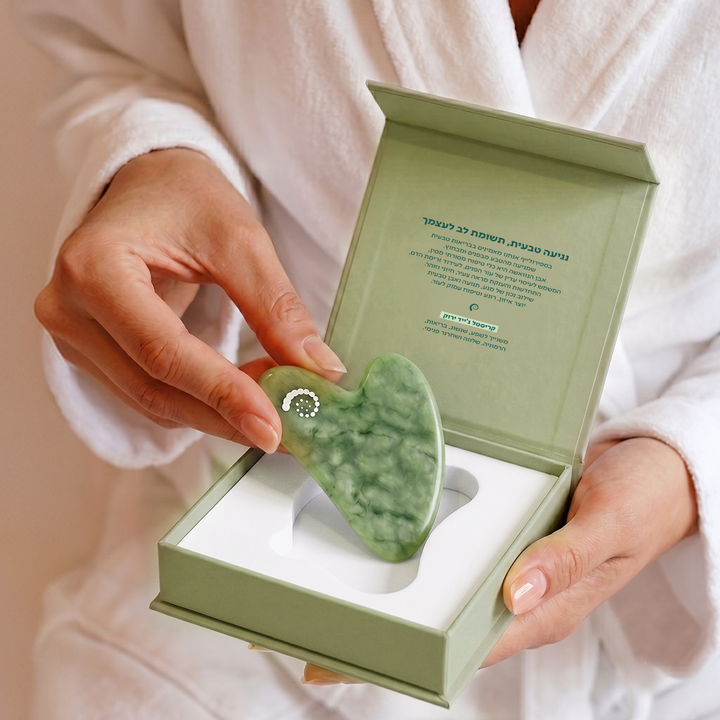 אבן גוואשה ג׳ייד ירוק | Jade Gua Sha