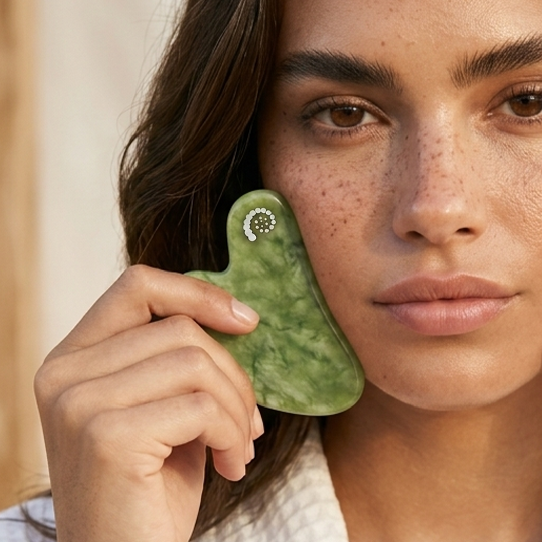 אבן גוואשה ג׳ייד ירוק | Jade Gua Sha