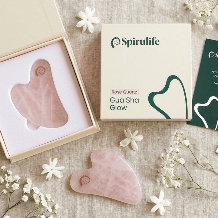 אבן גוואשה רוז קוורץ | Rose Quartz Gua Sha