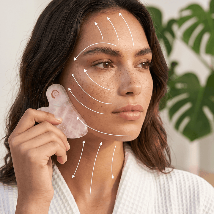 אבן גוואשה רוז קוורץ | Rose Quartz Gua Sha