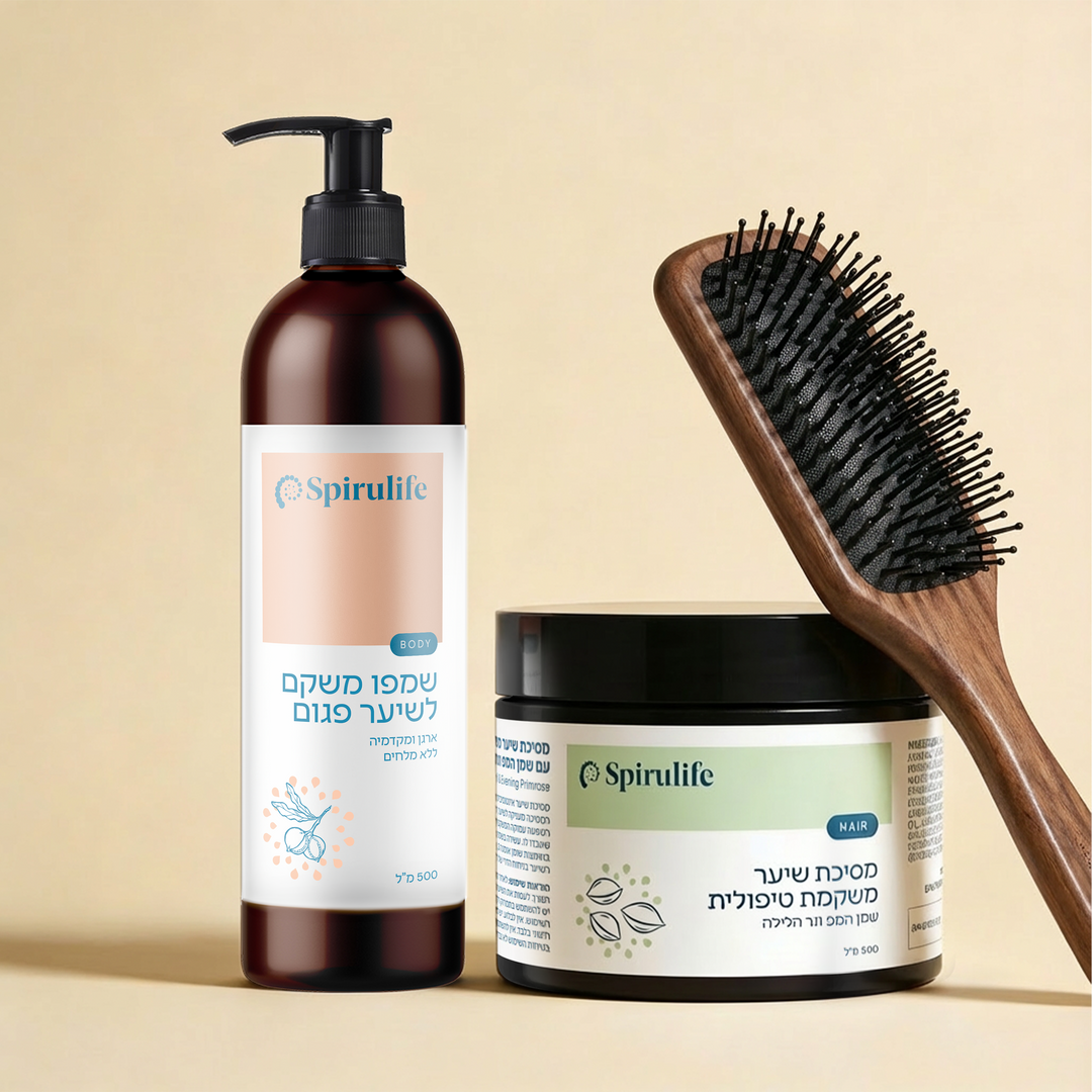 הצמד לטיפוח השיער | שמפו משקם ומסיכת שיער