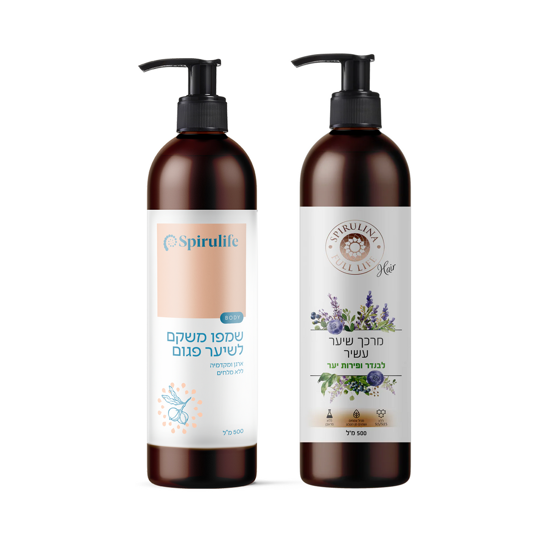 צמד לשיער | שמפו ללא מלחים ומרכך שיער