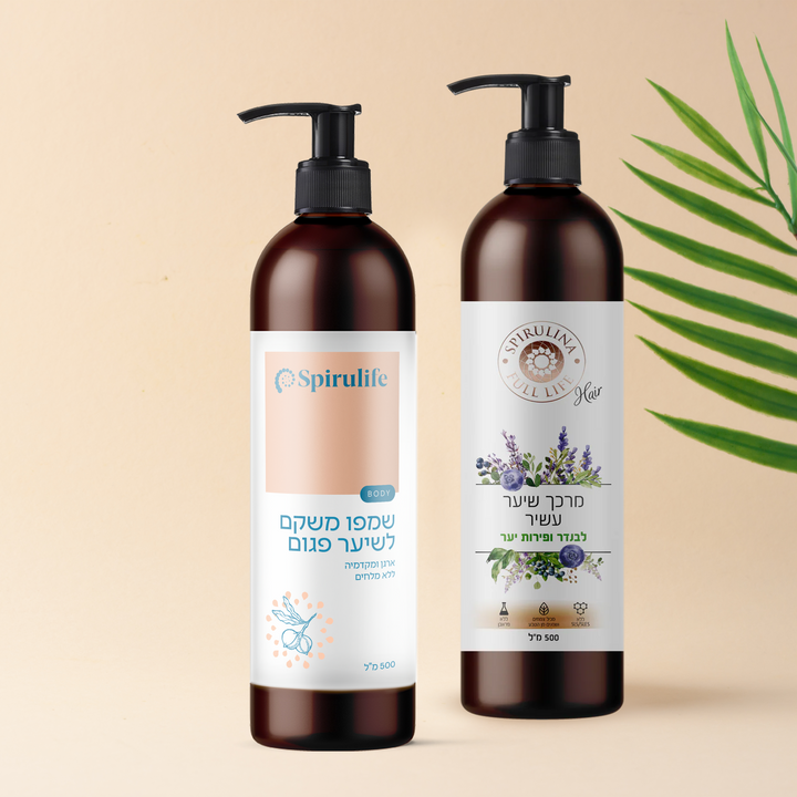 צמד לשיער | שמפו ללא מלחים ומרכך שיער