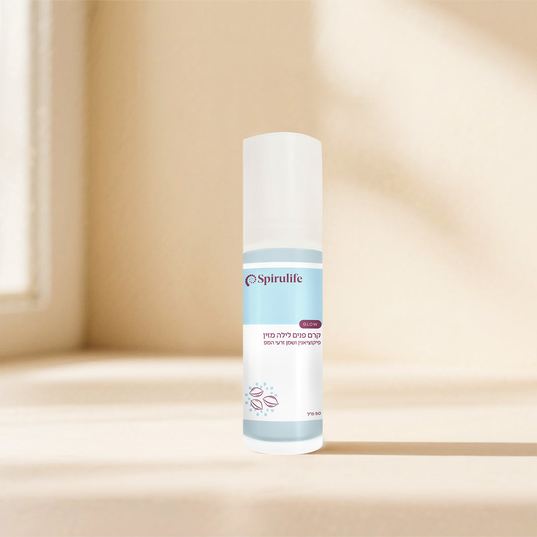 קרם פנים לילה מזין | פיקוציאנין ושמן זרעי המפ