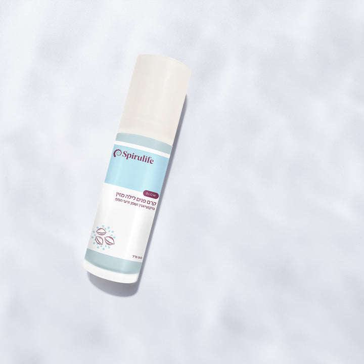 קרם פנים לילה מזין | פיקוציאנין ושמן זרעי המפ