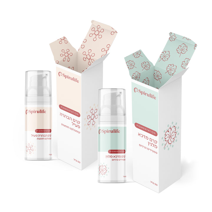 קרם הבהרה פעיל וקרם מדכא מלנין