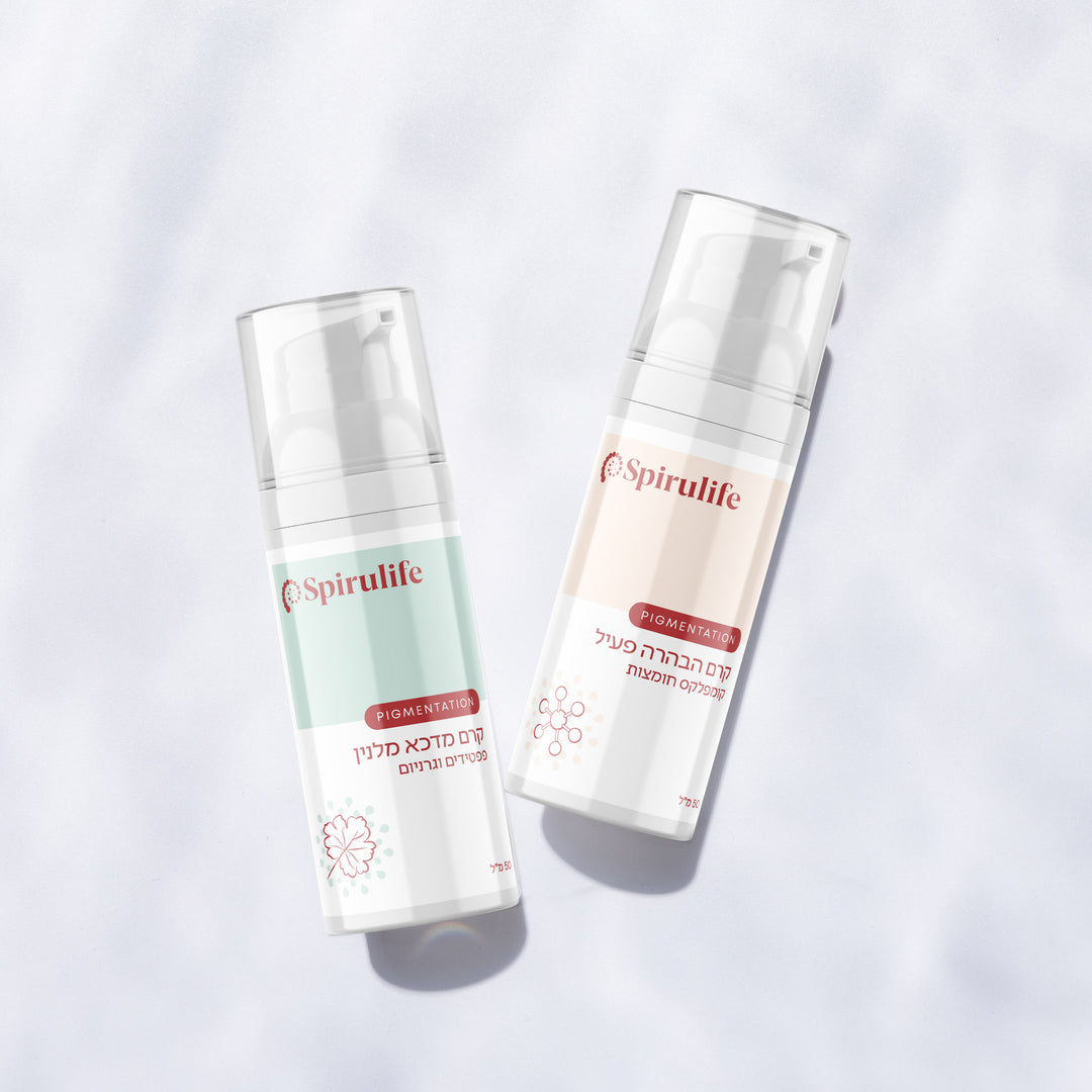 קרם הבהרה פעיל וקרם מדכא מלנין