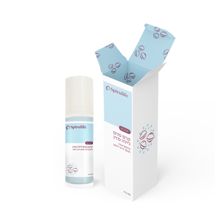 קרם פנים לילה מזין | פיקוציאנין ושמן זרעי המפ